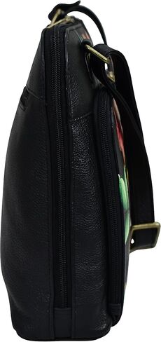 Anna by Anuschka Handpainted Leather Women's Zip Around Organizer Cross Body in Saudi Arabia