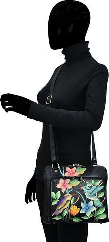 Anna by Anuschka Handpainted Leather Women's Zip Around Organizer Cross Body in Saudi Arabia