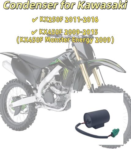 المكثف لـ Kawasaki 2011-2016 KX250F 2009-2015 KX450F (Fits KX450F Monster Energy 2009) 21013-0001 in Kuwait