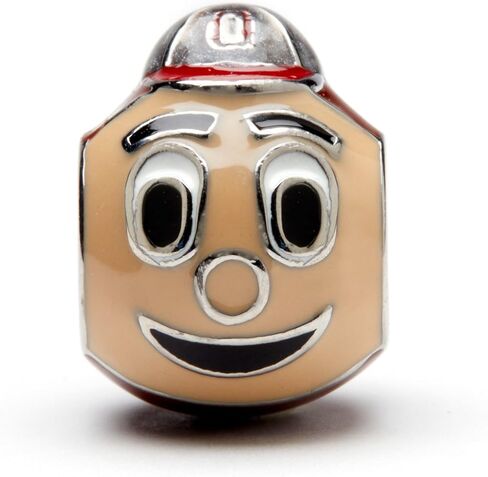 Stone Armory | Ohio State Bead Charms for Bracelet or Necklace | Ohio State Buckeye Beads (OSU Set- 3 Set of Red Block O, Brutus Buckeye and Gray Buckeye Leaves Bead Charms) in Saudi Arabia