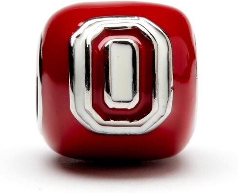 Stone Armory | Ohio State Bead Charms for Bracelet or Necklace | Ohio State Buckeye Beads (OSU Set- 3 Set of Red Block O, Brutus Buckeye and Gray Buckeye Leaves Bead Charms) in Saudi Arabia