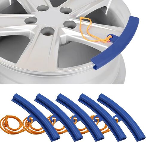 5PCS Car Tire Changing Rim Protector, 15cm Wheel Changing Rim Savers, Fixing Tire Rim Protective Cover for Wheel Scratch Prevention Tool, Car Accessories for Motorcycle SUV (Red) in Saudi Arabia