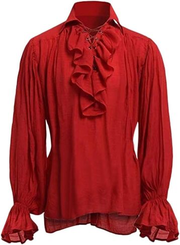 Stoota Mens Halloween Pumpkin Print Lapel Down Long Sleeve Shirts, Casual Button Down Lightweight Tops Blouse Streetwear in Saudi Arabia