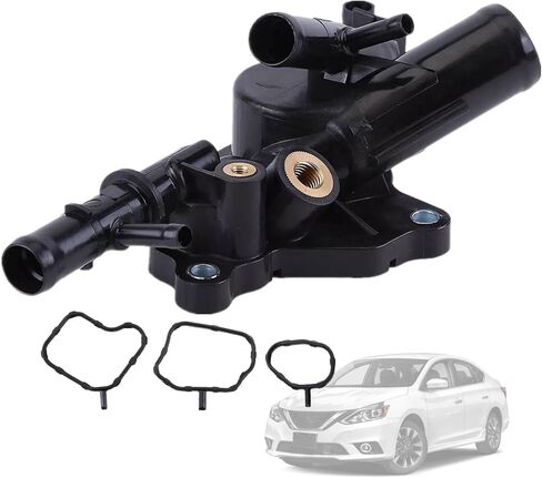 Water Control Valve Outlet with Washer,Compatible with 2013-2019 Nissan Sentra 2017-2019 Nissan Rogue,Coolant Outlet Flange Water Outlet Replace 110603RC1A 11060-3RC1A in Saudi Arabia