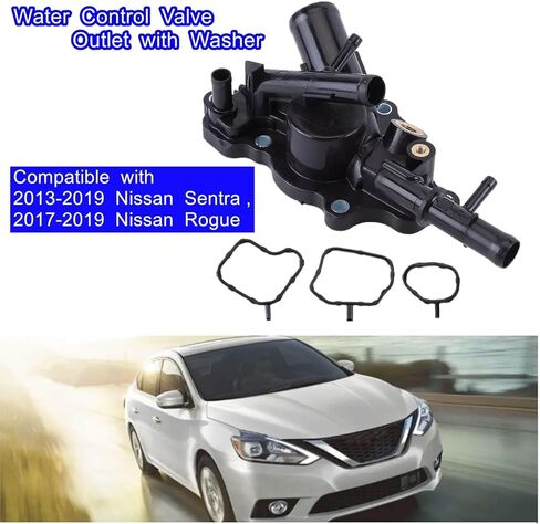 Water Control Valve Outlet with Washer,Compatible with 2013-2019 Nissan Sentra 2017-2019 Nissan Rogue,Coolant Outlet Flange Water Outlet Replace 110603RC1A 11060-3RC1A in Saudi Arabia