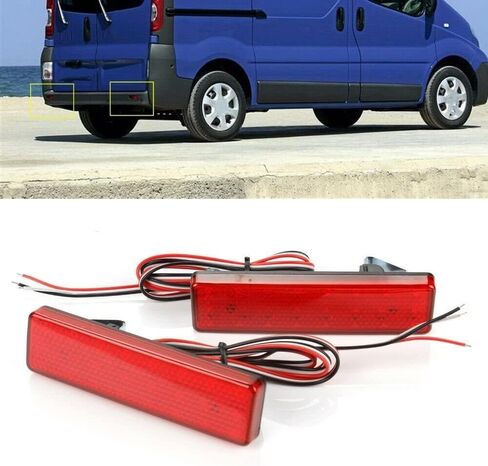 Car Lamp Lens, for Renault for Trafic for Master 2X Car Rear Bumper Reflector Light Tail Lamp Driving Brake Light 9160858 in Saudi Arabia