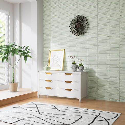 Peel and Stick Backsplash Tiles 12''x12'' Light Green Wall Tile Heat Resistant 10-Sheet Waterproof Vinyl Self Adhesive Glossy Boho Sticker for Kitchen Ceramic Bathroom Living Room in Saudi Arabia