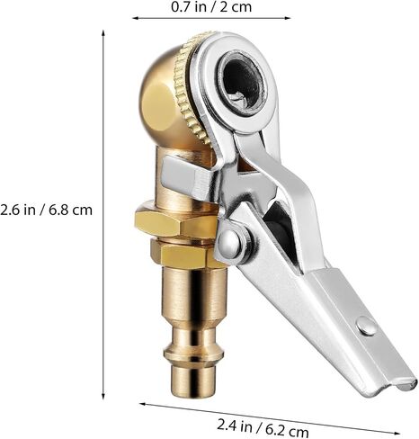 PartyKindom Tyre Chuck مع مقطع: 1/4 بوصة NPT Locking Air Chuck Tyre Smosts فوهة مع كرة مغلقة Clip-on Chuck لإطارات لضاغط الهواء Auto Truck RV ، 2 عبوة in Saudi Arabia
