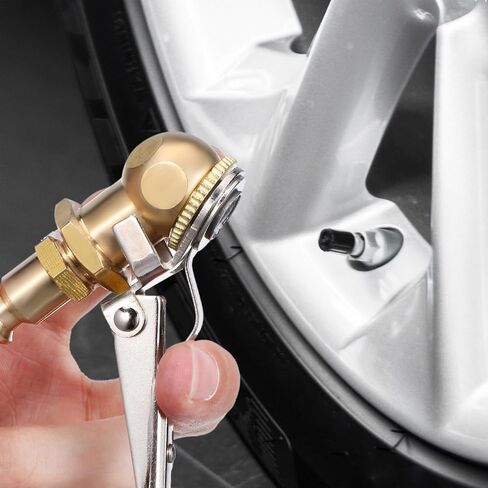 PartyKindom Tyre Chuck مع مقطع: 1/4 بوصة NPT Locking Air Chuck Tyre Smosts فوهة مع كرة مغلقة Clip-on Chuck لإطارات لضاغط الهواء Auto Truck RV ، 2 عبوة in Saudi Arabia