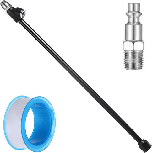 13" Air Chuck for Semi Truck Dually 1/4" FNPT 2-Way Connection Closed Ball Air Chucks Extended Reach Dual Head Airs Chuck with Standard Quick Plug Tire Airs Compressor Fill Kit for Truck RV Tires in Saudi Arabia
