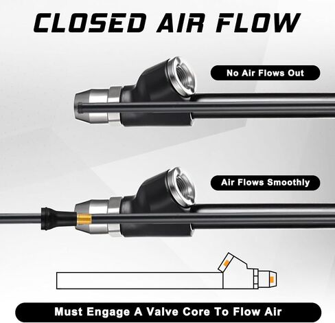13" Air Chuck for Semi Truck Dually 1/4" FNPT 2-Way Connection Closed Ball Air Chucks Extended Reach Dual Head Airs Chuck with Standard Quick Plug Tire Airs Compressor Fill Kit for Truck RV Tires in Saudi Arabia