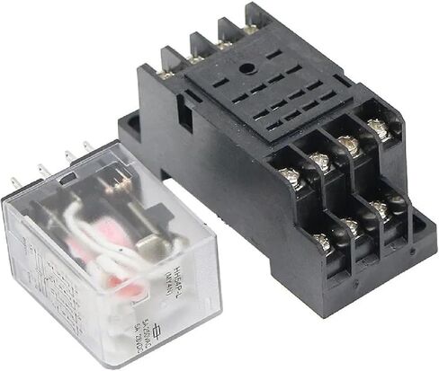 My4nj 14-Pin Power Relay مع Socket ، 4pdt 5a ، Din Rail Mount ، AC/DC 12V-380V Coil ، مؤشر LED (380V DC) in Saudi Arabia