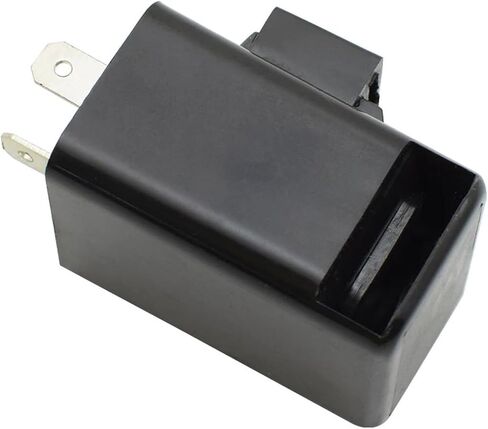 12V LED Turn Signal Flasher Relay with Adjustable Frequency, Waterproof Design, 2-Pin Socket for Motorcycles (Black) in Saudi Arabia