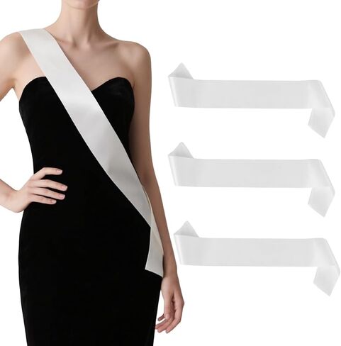 Blank Sash Satin Miss Halloween Sash Birthday Party 3 Pcs Homecoming Bachelorette Graduation Sashes for Bridal Party in Kuwait