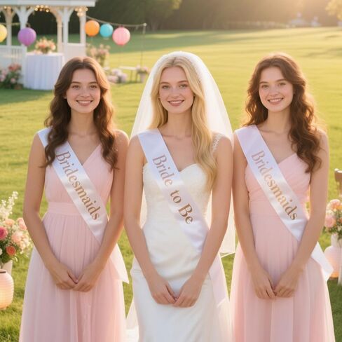 Blank Sash Satin Miss Halloween Sash Birthday Party 3 Pcs Homecoming Bachelorette Graduation Sashes for Bridal Party in Kuwait