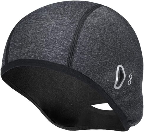 Vicasky Winter Cycling Cycling Helled Cap with Gasses Port Port Windproof Skull Beanie للرجال حماية الأذن الممتدة وتصميم السلامة العاكسة للرياضة في الهواء الطلق الرمادي in Saudi Arabia