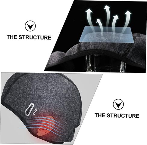 Vicasky Winter Cycling Cycling Helled Cap with Gasses Port Port Windproof Skull Beanie للرجال حماية الأذن الممتدة وتصميم السلامة العاكسة للرياضة في الهواء الطلق الرمادي in Saudi Arabia