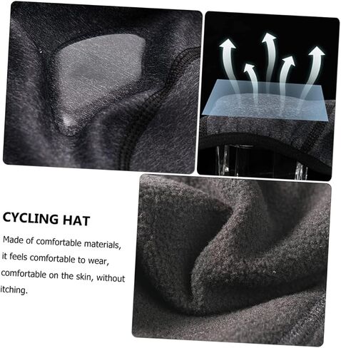 Vicasky Winter Cycling Cycling Helled Cap with Gasses Port Port Windproof Skull Beanie للرجال حماية الأذن الممتدة وتصميم السلامة العاكسة للرياضة في الهواء الطلق الرمادي in Saudi Arabia