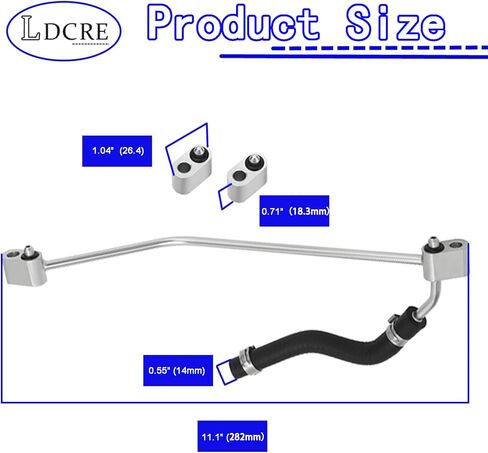 12604711 Engine Coolant Air Bleed Pipe, Engine Coolant Bleeder Crossover hose Fits for Cadillac Escalade, Chevrolet, GMC, Hummer H2, Rainier #Replace 626-543 12604711, 12559091, 12581215 in Saudi Arabia