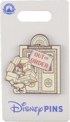 Disney Pin - - Hollywood Tower Hotel - Service Elevator - Out of Order - Donald Duck as Bellhop in Saudi Arabia