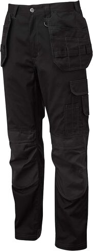 Mens Work Trousers Cargo Semi Elasticated Waist YKK Zip Multi-Pocket with Cordura Knee Pad Pockets - Render Pro in Saudi Arabia