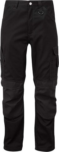 Mens Work Trousers Cargo Semi Elasticated Waist YKK Zip Multi-Pocket with Cordura Knee Pad Pockets - Render Pro in Saudi Arabia