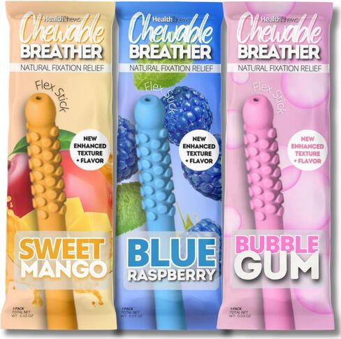 Summer Mix Edition Chewable Breather Stick Aromatherapy Natural Habit Replacement Hand Chewer with Essential Oils for on The Go Breather Fidget in Saudi Arabia