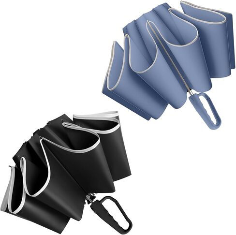 مظلة مقلوبة بمقبض carabiner ، ومظلات سفر مقاومة للرياح لشمس المطر ، ومظلة UV قابلة للطي محمولة عكسيًا رأسًا على عقب ، وداخل المظلات الخارجية للسيارة على ظهرها in Kuwait