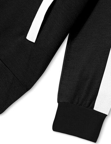 Boys Clothes Solid Color Block Kid Boys' Clothing Sets Stand Collar Half-Zip Sweatsuit 2pcs Outfits with Pocket 6-12y in Saudi Arabia