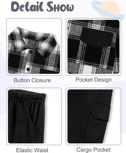 ملابس صغار الأولاد ملابس طويلة الأكمام قميص زر منقوشة in Kuwait