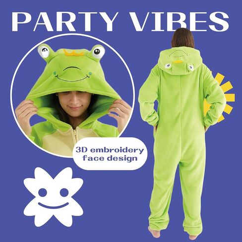 Unisex Adult Costume Onesie,Animal Halloween Costume One Piece Cosplay Suit for Adults,Flannel Hooded Sleepwear in Saudi Arabia