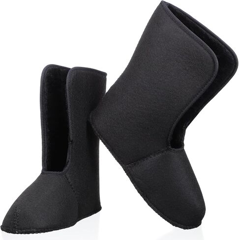 1 Pair Insulated Men's Winter Snow Boots Liner Warm Fleece-lined Boot Liners Cozy Soft Thermal Boot Socks for Outdoor Hiking Fishing in Saudi Arabia
