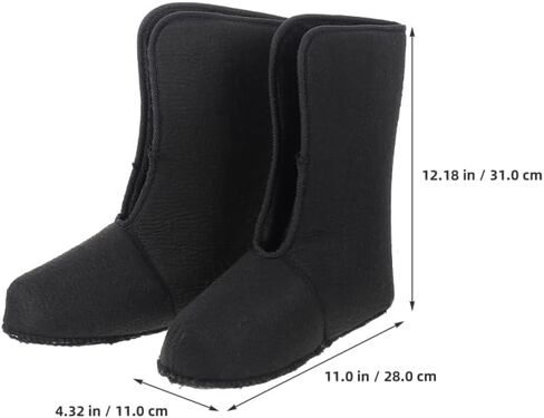 1 Pair Insulated Men's Winter Snow Boots Liner Warm Fleece-lined Boot Liners Cozy Soft Thermal Boot Socks for Outdoor Hiking Fishing in Saudi Arabia