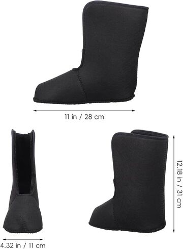 1 Pair Insulated Men's Winter Snow Boots Liner Warm Fleece-lined Boot Liners Cozy Soft Thermal Boot Socks for Outdoor Hiking Fishing in Saudi Arabia