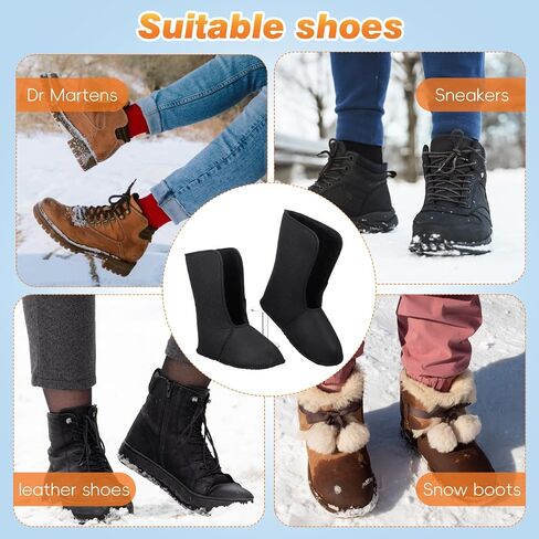 1 Pair Insulated Men's Winter Snow Boots Liner Warm Fleece-lined Boot Liners Cozy Soft Thermal Boot Socks for Outdoor Hiking Fishing in Saudi Arabia
