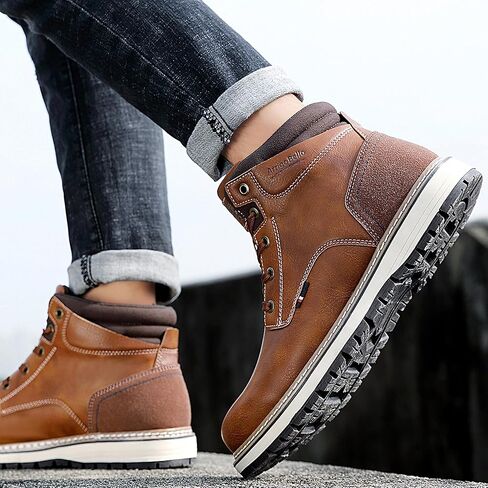 Arrigo Bello Mens Winter Boots Snow Booties Darm Warm Fur Mesh cine kal cloy lightweight light inlip inlip trekking walking shoil in Kuwait