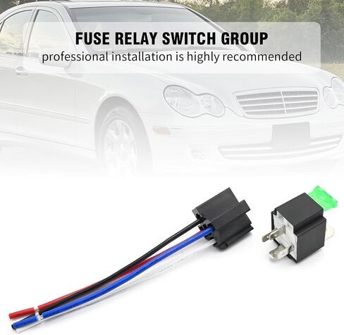 12 فولت 30 أمبير 6pcs مفتاح التتابع الصمامات مجموعة مع 14 AWG الأسلاك الساخنة ، مرحل السيارات 12V مع فتيل لشاحنات السيارات in Saudi Arabia