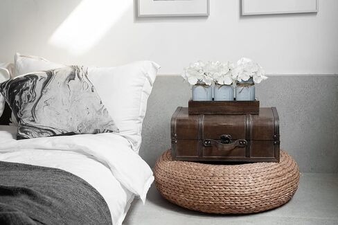Mkono Mason Jar Centerpiece Decorative Wood Tray with 3 Painted Jars Artificial Flowers Rustic Country Farmhouse Thanksgiving Decoration for Coffee Table Dining Room Living Room Kitchen in Saudi Arabia