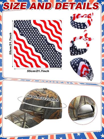 Yahenda 8 PCS Halloween Duck Costume Accessories American Flag Camouflage Accarf Camouflage Baseball Hat Black Beanie and Fake for Halloween Quacker Cosplay Supplies Supplies in Kuwait