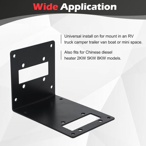 L Shape Diesel Heater Wall Mounting Bracket Parking Heater Table Mount Plate Vertical Mount Stand for Eberspacher for Webasto RV Motorhome Camper Auxiliary Heater, for Chinese Diesel Heater in Saudi Arabia