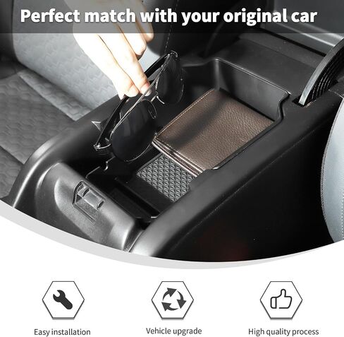 Linskip Gear Shift Console Side Tray Organizer Compatible with Chevy Colorado & GMC Canyon 2014-2022, for Chevrolet Colorado Console Storage Box, Interior Accessories(black) in Saudi Arabia