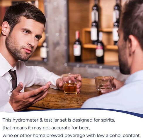 مجموعة اختبار مقياس الكحول لقياس السوائل مقياس الكحول 0-200، مقياس الكحول مع اسطوانة زجاجية، فرشاة وقماش غبار، جهاز قياس الكحول لغو القمر للتدقيق المقطر (أصفر) in Kuwait
