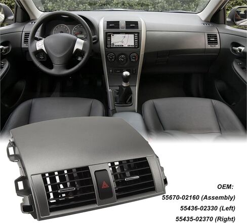 Dashboard AC Air Outlet Assembly Air Vent Cover Trim 55670‑02160 Compatible For Corolla 2009‑2013 Dashboard Air Vent Panel in Saudi Arabia