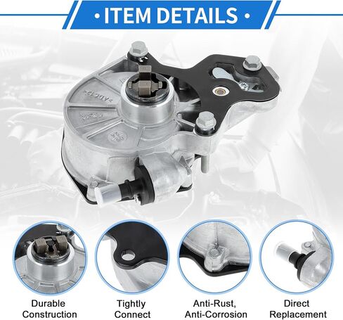 مكابح مكابح فراغ مضخة NO.12686657/12654111 محرك مضخة فراغ للمحرك ل Chevy Impala 2014-2019 ألومنيوم سبيكة الفضة 1 PC in Saudi Arabia