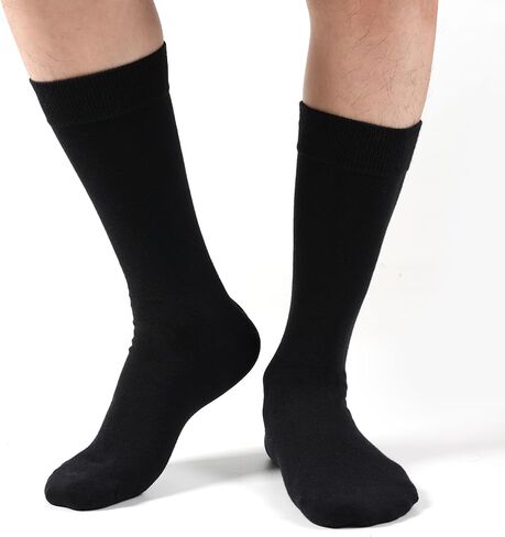 Mens Dress Socks Classic Patterned Business Crew Cotton Socks for Father Birthday Christmas Gifts 5 Pairs in Saudi Arabia