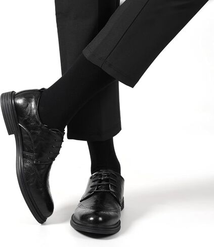 Mens Dress Socks Classic Patterned Business Crew Cotton Socks for Father Birthday Christmas Gifts 5 Pairs in Saudi Arabia