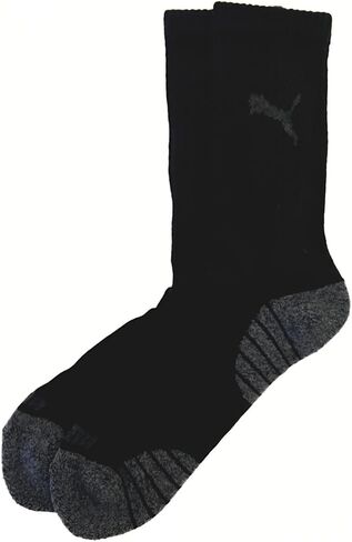 PUMA Men's Crew Socks, 8 pair, Fits Shoe Sizes 6-12, Black in Saudi Arabia