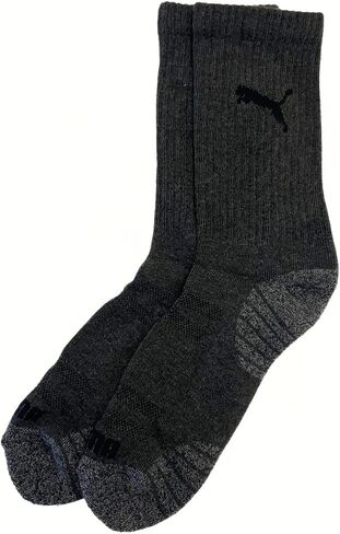 PUMA Men's Crew Socks, 8 pair, Fits Shoe Sizes 6-12, Black in Saudi Arabia
