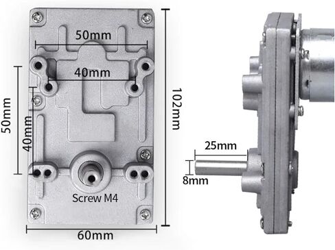 Gear Motor Reducer High Torque Electric-Motor Metal Gear Reverse Self Lock for Automation Equipment 157RPM 24V in Saudi Arabia