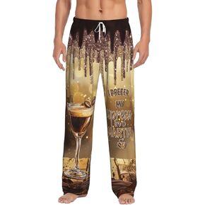 Soft Men's Pajama Pants with Pockets, Breathable Sleep Lounge Pants, Lightweight Sleepwear for Relaxation in Saudi Arabia